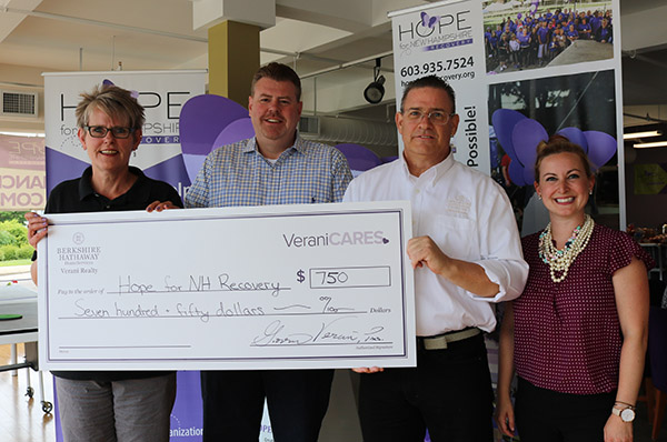Verani Realty agents present Hope for NH Recovery with $750