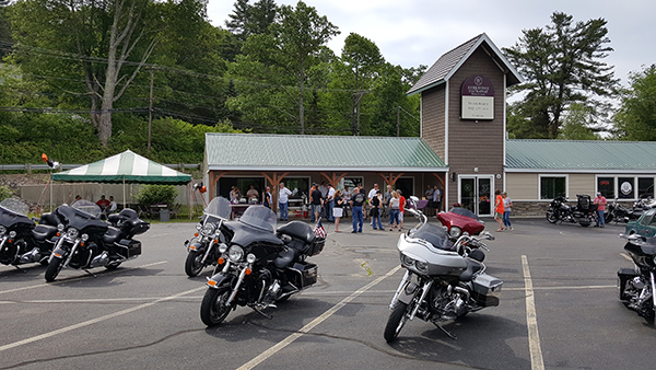 motorcyles in front of Belmont office