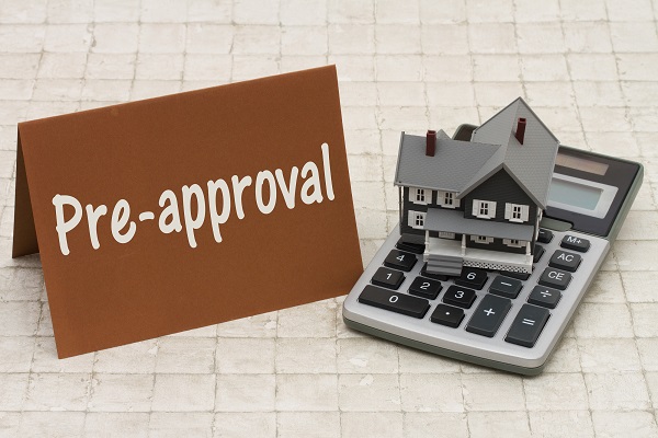 pre-approval sign with calculator