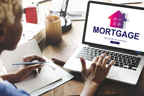 Person looking at mortgages online