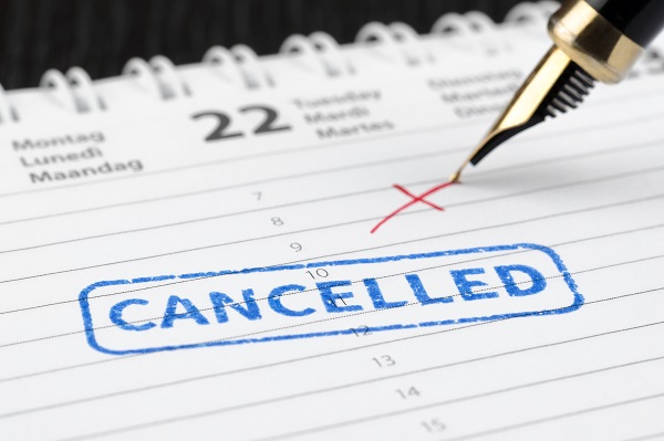 cancellation on calendar